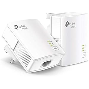 TP-Link TL-PA717 KIT 1-Port Gigabit Powerline Starter Kit, Data Transfer Speed Up to 1000 Mbps, Ideal for HD/3D/4K Video…