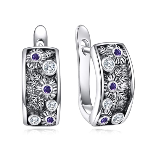 KZX Daisy/Sunflower/Morning Glory Earrings Flower Hoop Earrings for Women Flower Floral Earrings Jewelry Gifts for Women Lover