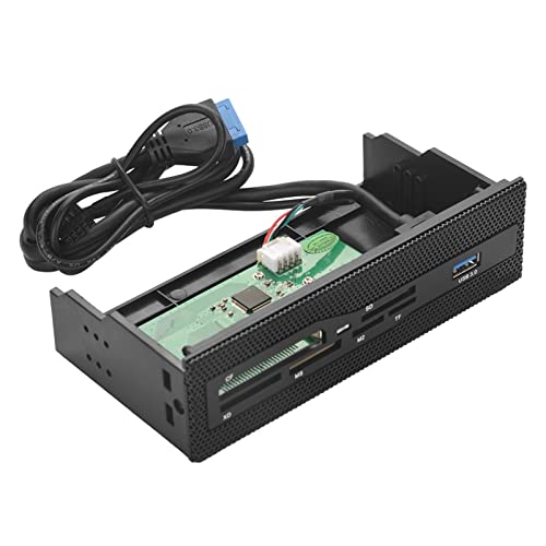 Lecteur de Carte Interne CSL 3.5, 55, Usb2.0 Mod Nr 19642, Lecteur de Carte Interne 5.25, Accessoires de Baie 5.25 Lecteur de Carte Interne pour PC Port USB 3.0 M2 Ms Xd Carte CF