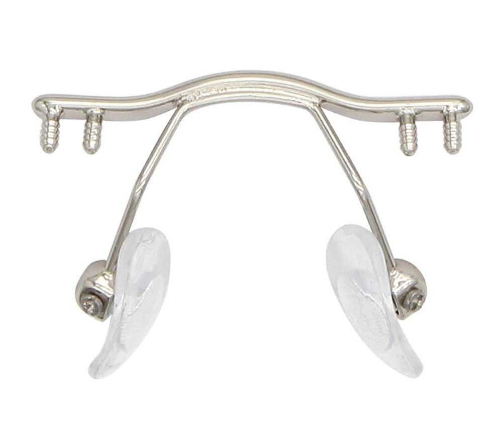 Jingyun Alloy Glasses Replacement, Nose Bridge Replacement for Rimless Glasses, Eyeglasses Repair Accessory for Adults -C02