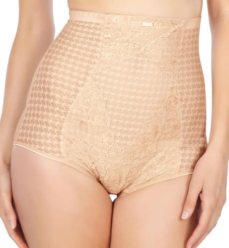 Panache Women's Envy High Waist Shaping Brief |CHAI,10| Tummy Control Underwear for Women, Lace Panty