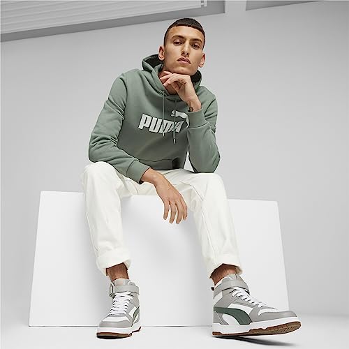 Image of Puma Cotton Men Ess Big Logo Hooded Neck Hoodie Fl (S) Mineral