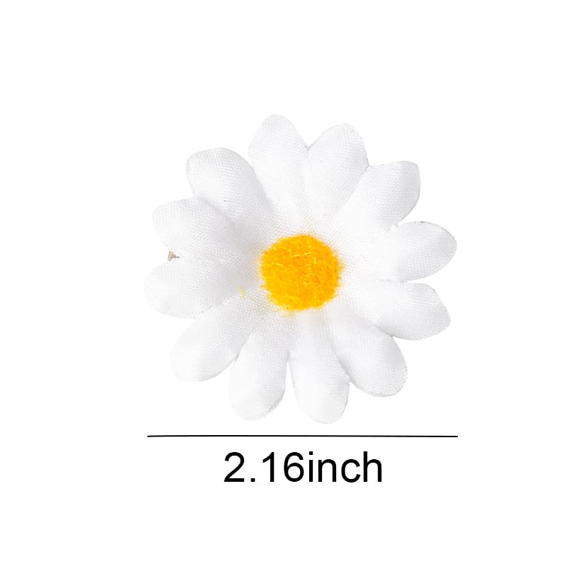 Miniatura 2 de Pinzas para el pelo de girasol de margaritas para mujeres y niñas, pinzas para el pelo de margaritas blancas, pasadores de pelo de girasol,