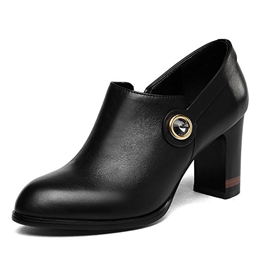 Chaussures talons chunky style d'Angleterre pour femme rétro et chic