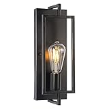 LMSOD Single Light Black Bathroom Vanity Light Fixtures, Industrial Modern Wall Sconce Lighting for Hallway Bedroom Kitchen