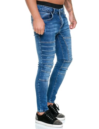 Mywinway Skinny Jeans for Men Spring Summer Ripped Stretch Tapered Leg Slim Fit Distressed Fashion Denim Jeans Pants3