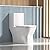 JINGZE Elongated Standard One Piece Toilet for Bathroom Comfort Height with Powerful Flush in White