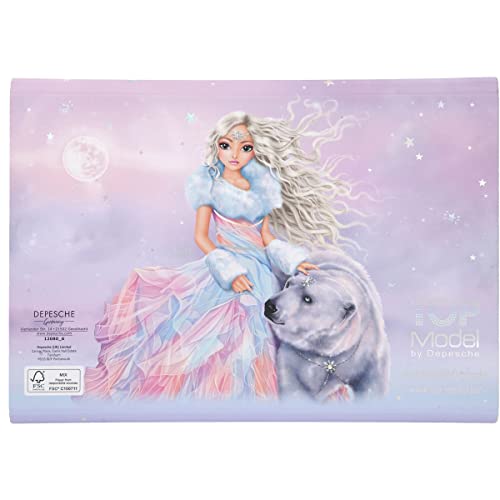 Depesche 12080 TOPModel Iceworld - Briefpapier Set in einer Fächermappe, mit 24 Briefbögen in 3 Designs und 18 passenden Umschlägen