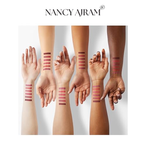 Image of NANCY AJRAM 6Pcs Liquid Matte Nude Lipstick Set - Velvet Waterproof Mini Lipstick Kit for Women, Non-Stick Formula