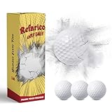 REFARICO Exploding Golf Balls, 3 Pack Prank Balls - Explode on Impact, Funny Shocked Golf Balls Gag Golfing Gifts White Elephant Gifts for Adults