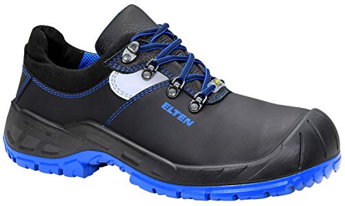 ELTEN Sicherheitsschuhe ALESSIO XXW Low ESD S3, Damen und Herren, Lederschuh, robust, Blau, Stahlkappe - Größe 44