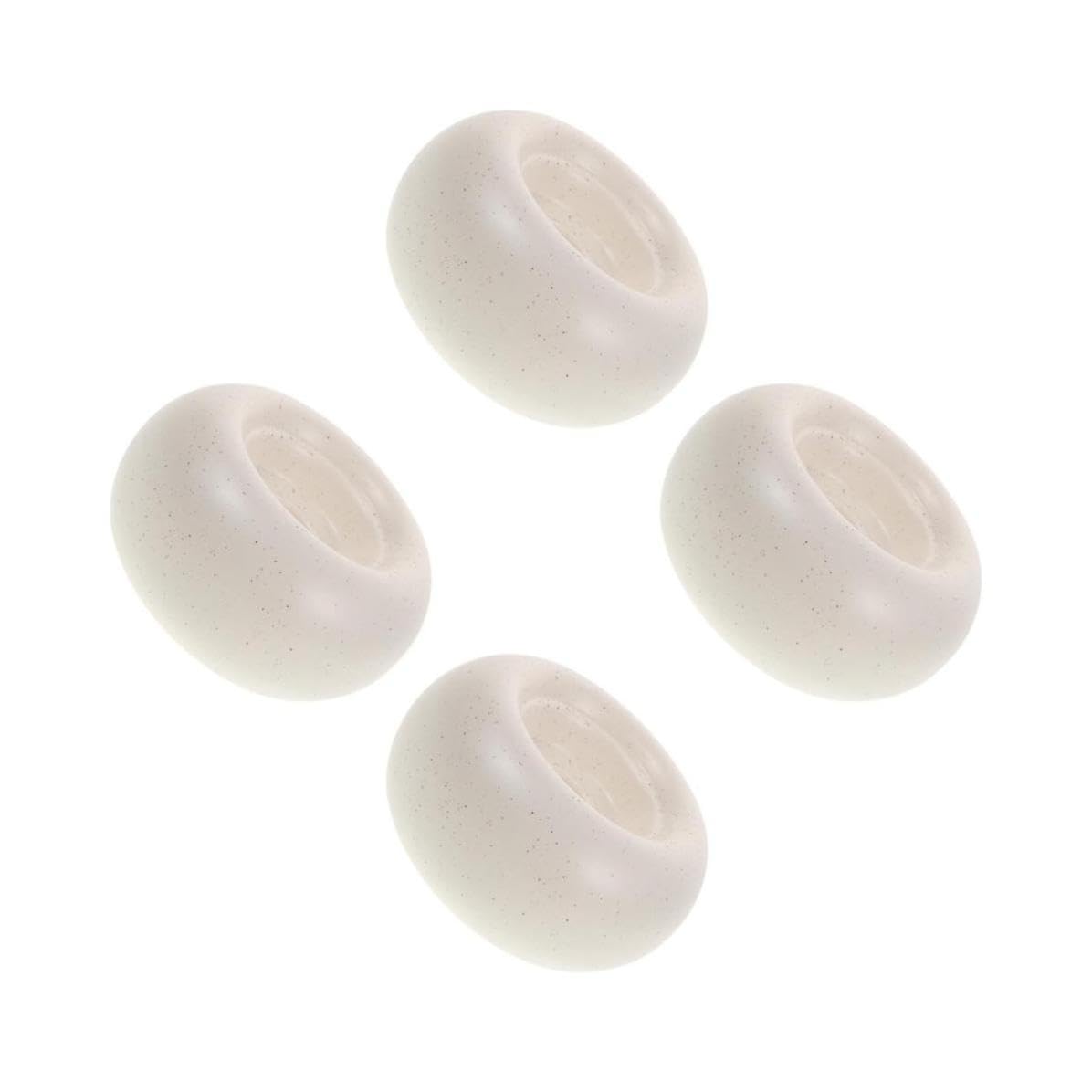 Toyvian 4 Piezas Candelabro de Cerámica Blanco Moderno para Té y Mesa