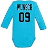 EZYshirt® Gewenste naam & nummer voor baby’s | Personaliseer je T-shirt of body voor je kinderschutters | naam…