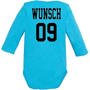 EZYshirt® Gewenste naam & nummer voor baby’s | Personaliseer je T-shirt of body voor je kinderschutters | naam…
