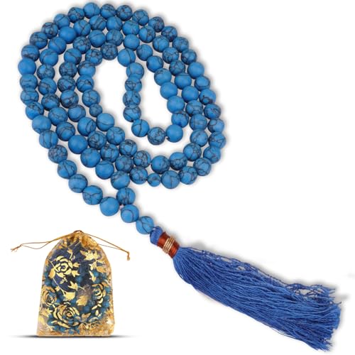 Turquoise Tasbih Prayer Beads, 99 Beads 8mm, Muslim Prayer Beads for Men & Women, Islamic Tasbeeh Counting Beads, Misbaha Rosary, Gift for Muslims (Blue)