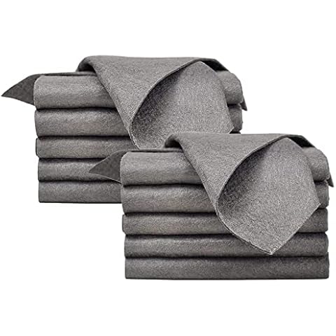 MAXHJX Verdicktes magisches Reinigungstuch, 30 × 30 cm Mikrofasertücher Streifenfreie Reinigungstücher, Wiederverwendbarer Mikrofaser-Reinigungstücher für Badezimmer, Küche, Autoglas (10pcs) Cover