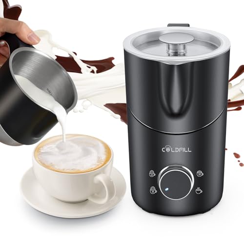 Image of Milk Frother and Steamer, Electric Milk Frother for Coffee, 400mL Large Capacity Warm and Cold Foam Maker