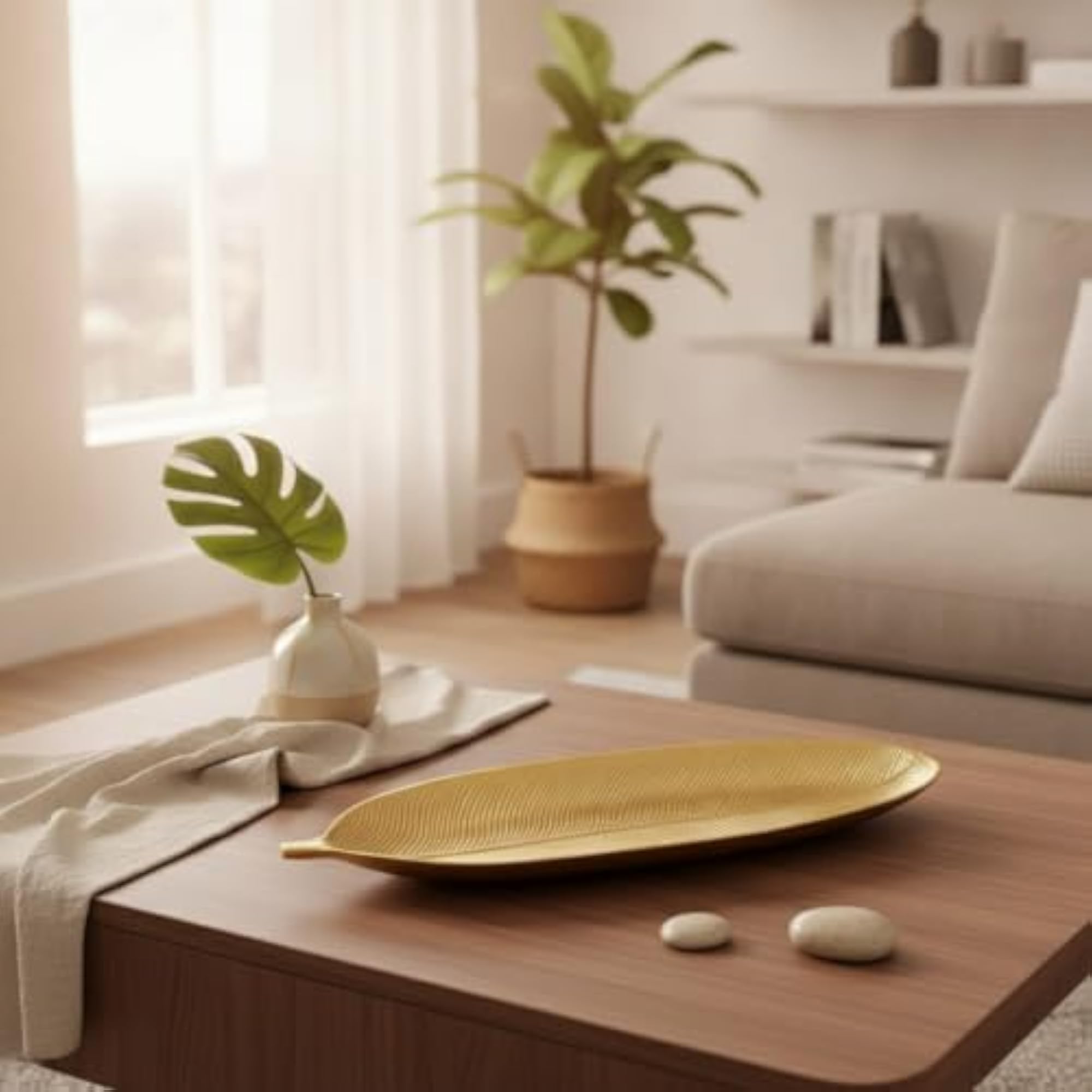 Lustrous Gold Embossed Decorative Fruit Tray