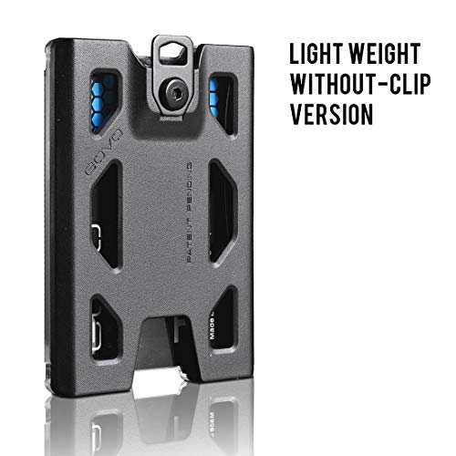 GOVO - Soporte para tarjetas de identificación, de policarbonato resistente, con 4 ranuras para tarjetas (capacidad para 1 a 4 tarjetas)