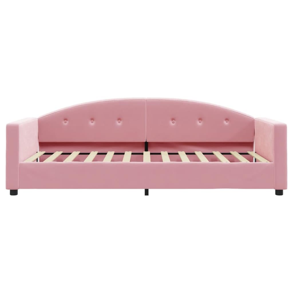 Brokky 354139 Letto da Giorno Rosa 90x200 cm in Velluto Divano Letto,Giroletto, Singolo, Matrimoniale, Moderna