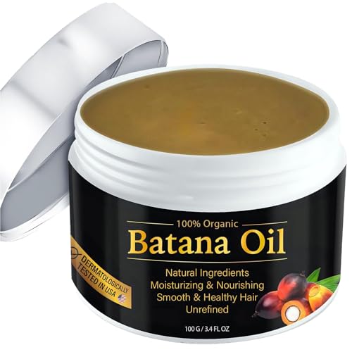 Alimento natural para rizos: Acondicionador de aceite de Batana teñido marrón, 100 ml, rica fórmula para el cuidado del cabello, acabado liso y brillante YbD134 (marrón, 8 x 8 cm)