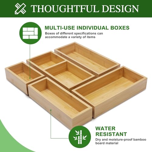 Maplegrace 20230727-00 Bamboo Drawer Organizer Set thumb #7