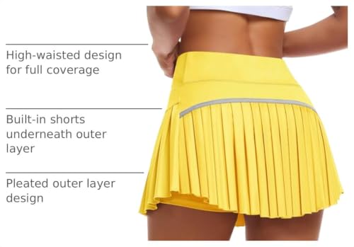 Image of JoyGirl Womens Pleated Tennis Skirt High Waist Golf Skort