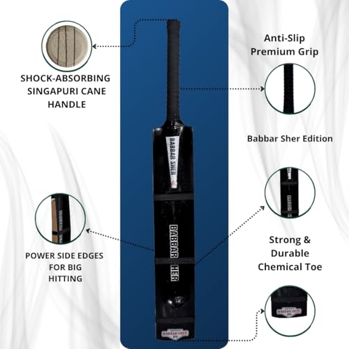Image of PV Burn Black Babbar Sher | Kashmiri Willow | Hard Tennis Bat