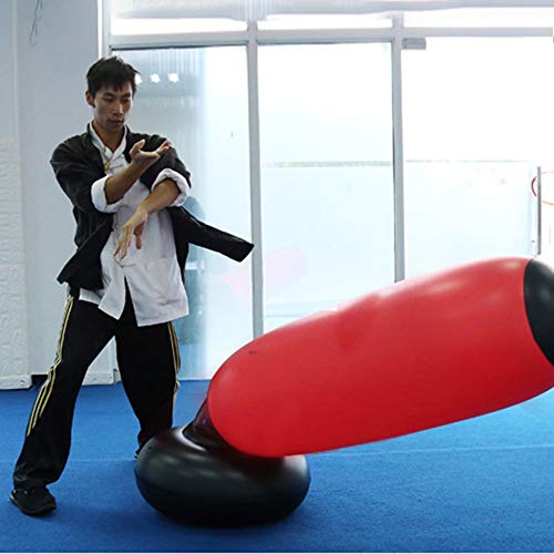 Saco de boxe de PVC para boxe, Romacci Saco de soco de boxe inflável de PVC 160cm em pé Tumbler Home