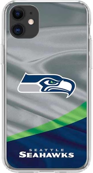 Skinit Clear Phone Case Compatible with iPhone 11 - Officially Licensed NFL Seattle Seahawks Design
