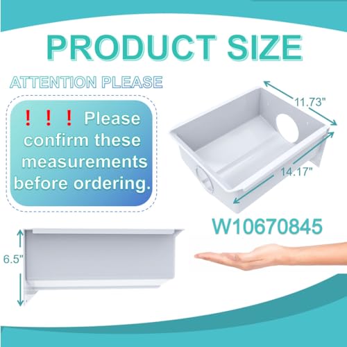 Matière robuste pour W10670845 Whirlpool bac à glace compatible Amana - 3