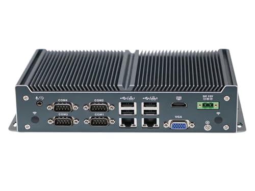 Partaker Fanless Industrial Computer, Mini PC, IPC, J1900, PA-1126, 2 x LAN, HDMI, VGA, 4 x Input 4 x Output GPIO, 6 x COM, 2 PI