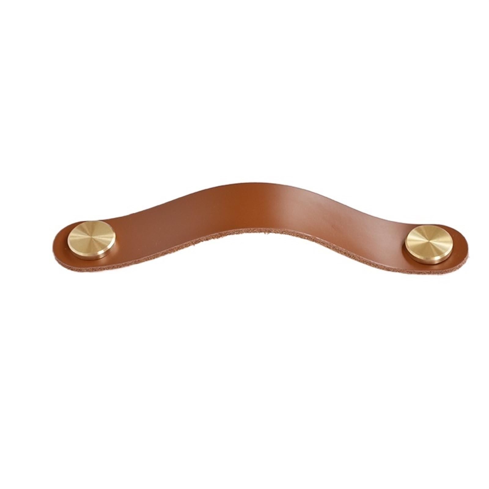 Wyqxty Gold Brass Leather Cabinet Handles Leather Drawer Knobs Silver 96-160Mm(,128Mm)