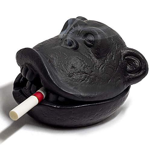 Ashtrays for Cigarettes, Fancy Ceramic Funny Monkey Windproof Large Ashtray Decorative, Indoor/outdoor Ash Tray for Home Office Decoration