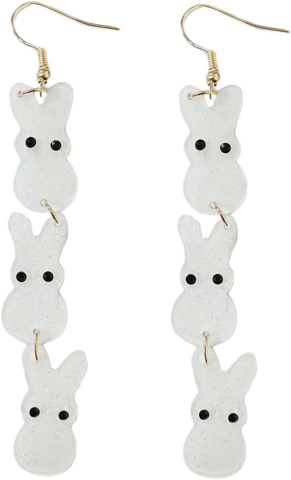 1-3 Pcs Easter Bunny Dangle Earring for Women Qute Rabbit Easter Egg Earring Funny Easter Bunny Spring Earrings Holiday Party Jewelry