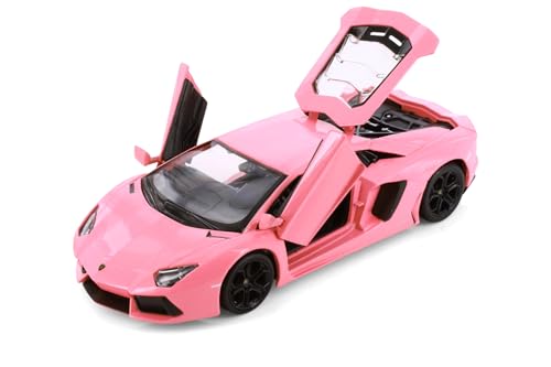 Lamborghini Aventador Coupe, rosa, escala 1:24 miniatura 3