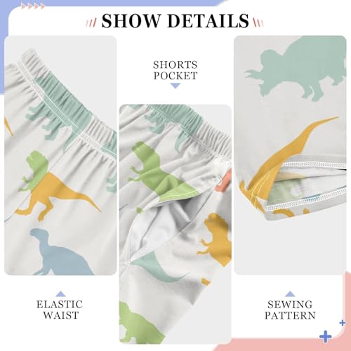 Dinosaur Silhouettes Boys Pants for Kids Jogger Pants with Pockets S-XL4