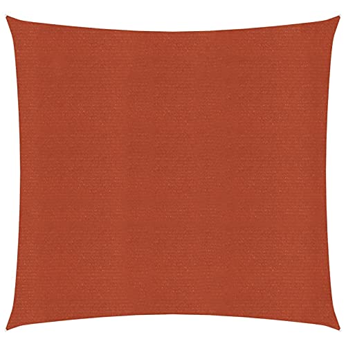 Tidyard Voile pare-soleil 160 g/m² Terre cuite 4 x 4 m en PEHD, voile pare-soleil de jardin, voile pare-soleil pour extérieur, pare-soleil de jardin, voile...