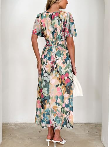Image of Flessibili Womens Summer Floral Maxi Dress Wedding Guest Party Long Dresses 2026
