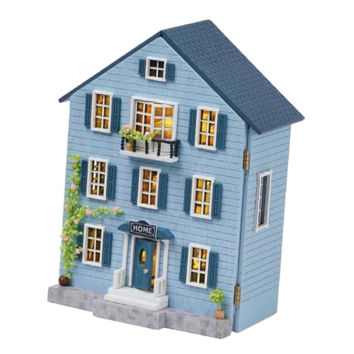 Maison Miniature Bois DIY Mikinona Cadeau Idéal de Décoration de Fête Créative