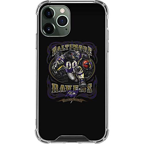Skinit Clear Phone Case Compatible with iPhone 12 Pro Max - Officially Licensed Liquid Blue NFL Baltimore Ravens Running Back Design