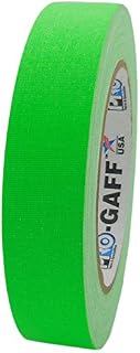Pro-Gaff RS127GN24X25 24 mm x 25 yd Fluorescent Matt Cloth Tape