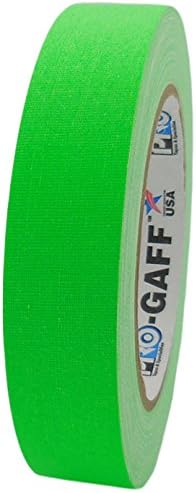 Pro-Gaff RS127GN24X25 24 mm x 25 yd Fluorescent Matt Cloth Tape