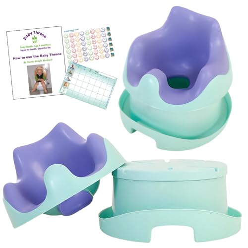 Image of Pediatrician-Approved Squat Position for Easier Pooping & Elimination Communication (EC) | 7-in-1 Potty Training Seat | Includes Footrest, Step Stool & Toddler Toilet Seat | Reduces Diaper Waste