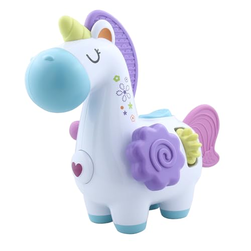 Image of Baby Teething Toy with Sensory Features, Montessori Toys with Soft and Safe Material - Ideal for Indoor and Outdoor Play (Unicorn)