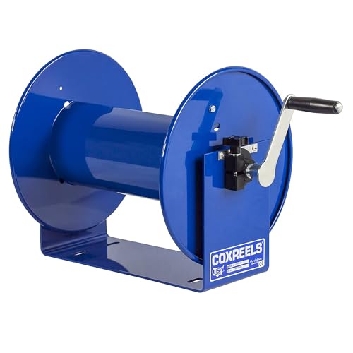 Coxreels 112-3-100 Hand Crank Hose Reel - Heavy-Duty Steel Frame for Stability - Adjustable Tension Brake for Controlled Operation- Fits 3/8 x 100 ft Hose - 12 x 18.25 x 13 inches - Thumbnail 2