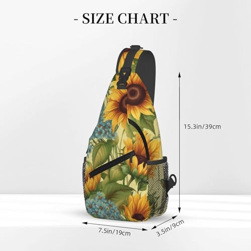 Bolso cruzado Sunflowers para hombre y mujer miniatura 3