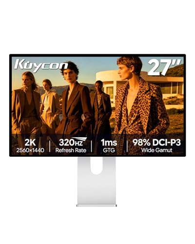 Image of P27S 27 inch 2k 320Hz Glossy Gaming Monitor, IPS Panel, 10-Bit Color, 99% sRGB, 98% DCI-P3, 1ms, VRR, HDR, Eye Care (Minimalist - with Stand x2)