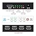 KELIIYO HDMI Splitter 1 in 4 Out V1.4b Powered HDMI Video Splitter with AC Adaptor Duplicate/Mirror Screen Monitor Supports Ultra HD 1080P 2K x4K@30Hz and 3D Resolutions (1 Input to 4 Outputs)