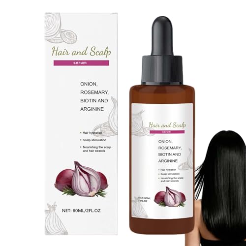 Suero para el crecimiento del cabello con cebolla y romero, suero para el cuero cabelludo para el cuidado diario del cuero cabelludo, crecimiento del cabello para mujeres con fórmula ligera (1PCS)